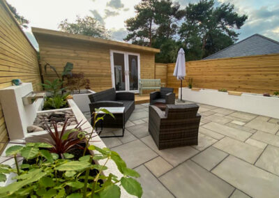 Modern Minimalist Garden Design with Bespoke Garden Room 27 Aug 2 1