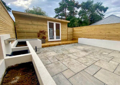 Modern Minimalist Garden Design with Bespoke Garden Room 27Aug23 1